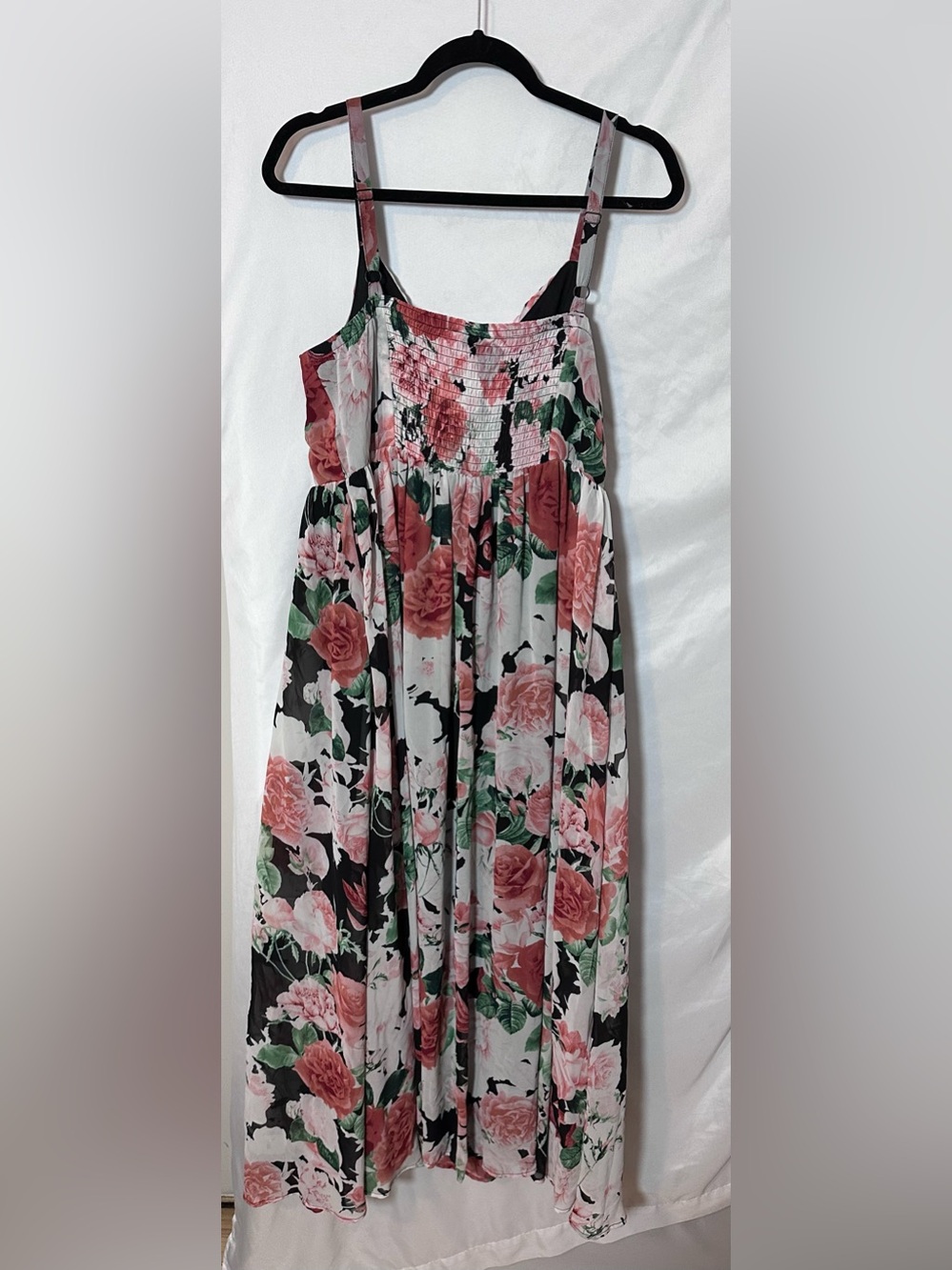 Torrid Floral Maxi Chiffon Pleated Dress Size 1